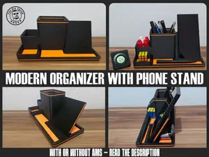 MODERN DESIGN ORGANIZER WITH PHONE STAND - W/O AMS