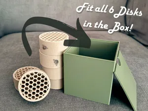 "6 Disks Puzzle box" - Fit all inside!