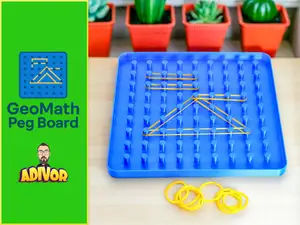 GeoMath Peg Board – Educational Rubber Board