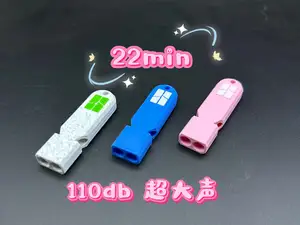 超大声哨子、口哨、115 分贝双频、户外求生、带孔可挂绳(25min)