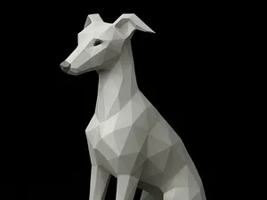 Italian greyhound low poly style