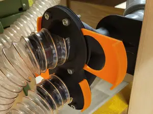Absauganlage 1 auf 2 Verteiler mit 2x Blastgate 