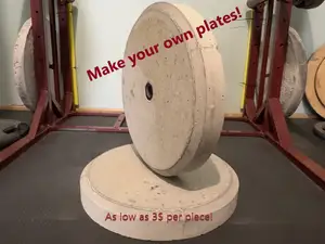 Budget gym weights concrete form