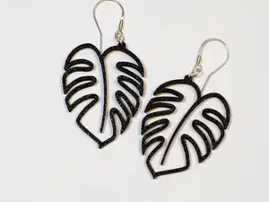 Earrings monstera