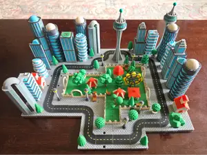 Clicky City - A Magnetic Tile Based City Diorama