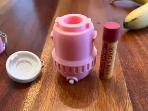 mini water jug chapstick holder keychain