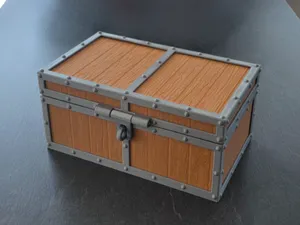 Treasure Chest with wood grain