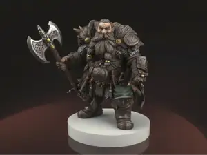 Mighty Dwarf Warrior - Miniature