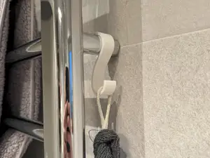 Hook for towel rail