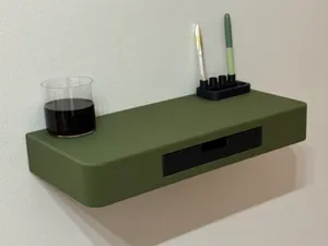 45 cm Floating Shelf with Drawer