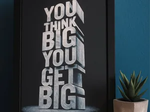 Think Big – 3D Motivational Wall Art
