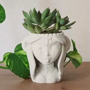 Gothic Girl Vase Pot For Succulents Plants