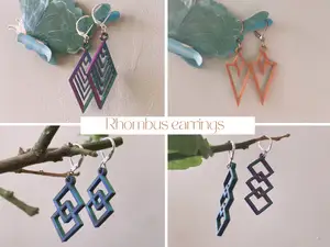 Rhombus Style Earrings