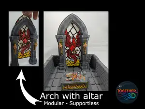 Arch with altar - modular and supportless - DND