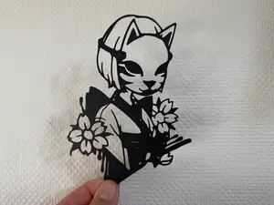 Decor Geisha with a cat mask