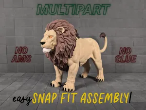 Majestic Lion | Multicolor Multipart