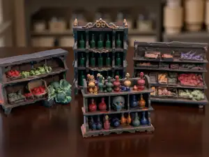Shelves for miniature construction