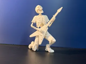 Skeleton flying vee guitarist
