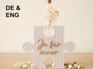 Wedding Puzzle Vase - "Yes Forever" Anniversary