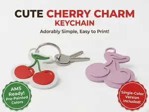 Cute Cherry Keychain AMS Multicolor & Single Color