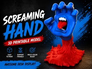 Screaming Hand Statue Iconic skateboard 