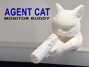 Secret Agent Cat Monitor Buddy
