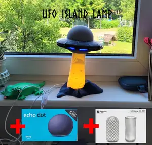 UFO Island Litho Lamp + Alexa Echo + Led Kit 001