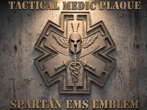 Tactical Medic Plaque - Spartan EMS Emblem