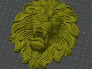 Lion's head bas-relief
