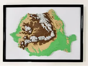 Romania Relief Map