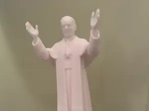 Statue of the new pontiff Pope LEONE XIV
