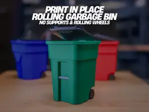 Mini Rolling Garbage Bin Print in Place