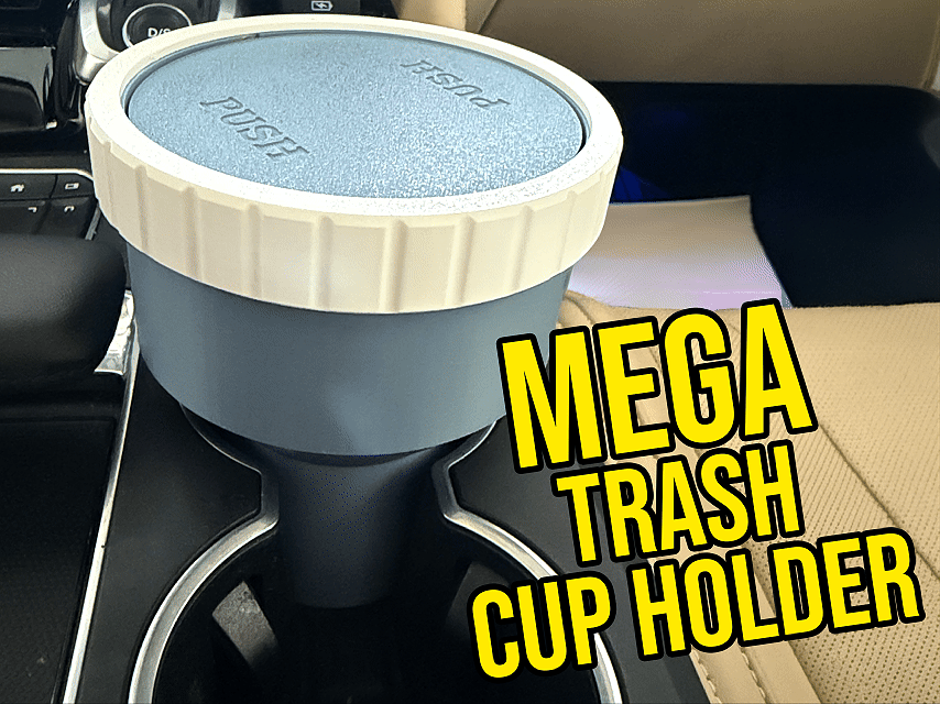 MEGA XL Cup Holder Trash Can (For Cars & Offices)