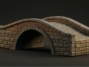 Ancient Stone Arch Bridge - Tabletop Terrain