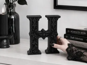 Goth Baroque Letter H gothic Decor