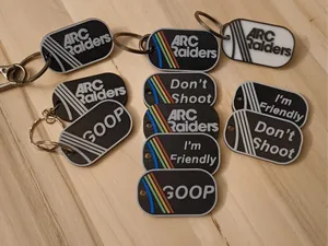 ARC Raiders Dog Tag Keychains (12 pcs)