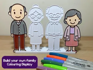 Build-Your-Own Family – Grandparents Colouring Set