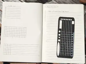 Line and Grid Stencil and Ruler and Bookmark