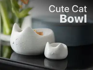 Cute cat bowl