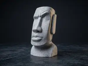 The Raised Eyebrow Moai