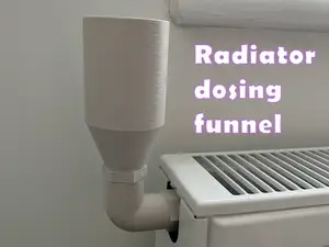Radiator dosing funnel