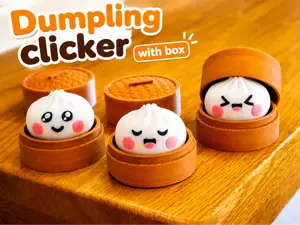 Dumpling Clicker (3 faces and box) 