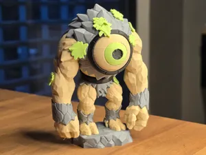 Colorful Forest Cyclops Golem Figurine 