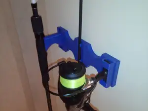 Fishing Rod Wall Mount with Reel