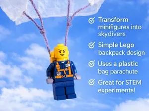 minifigure skydiving backpack