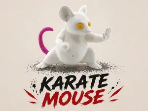 Karate Mouse Figure – toy Cute Fighting Mouse