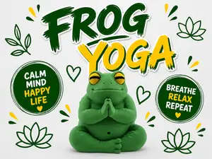 Yoga frog Figure Cute Meditation Desk Decors
