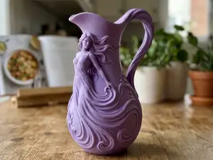 Ethereal Goddess Art Nouveau Decorative Pitcher