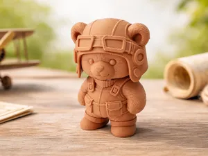Pilot Baerchen Abenteuer Figur mit Helm