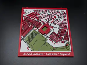 Anfield Stadium FC Liverpool 3D Miniaturmodell